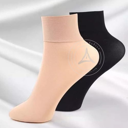 3 Pairs - Women Fashion Nylon Autumn Winter Short Socks